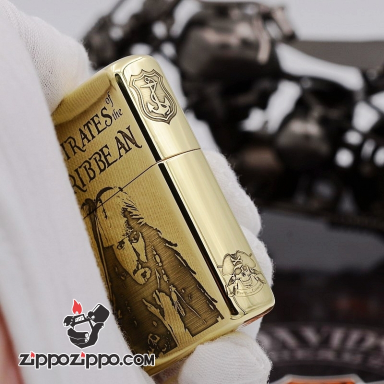 Zippo Chất Liêu đồng chạm khắc cướp biển Jack Captain Bản Armor
