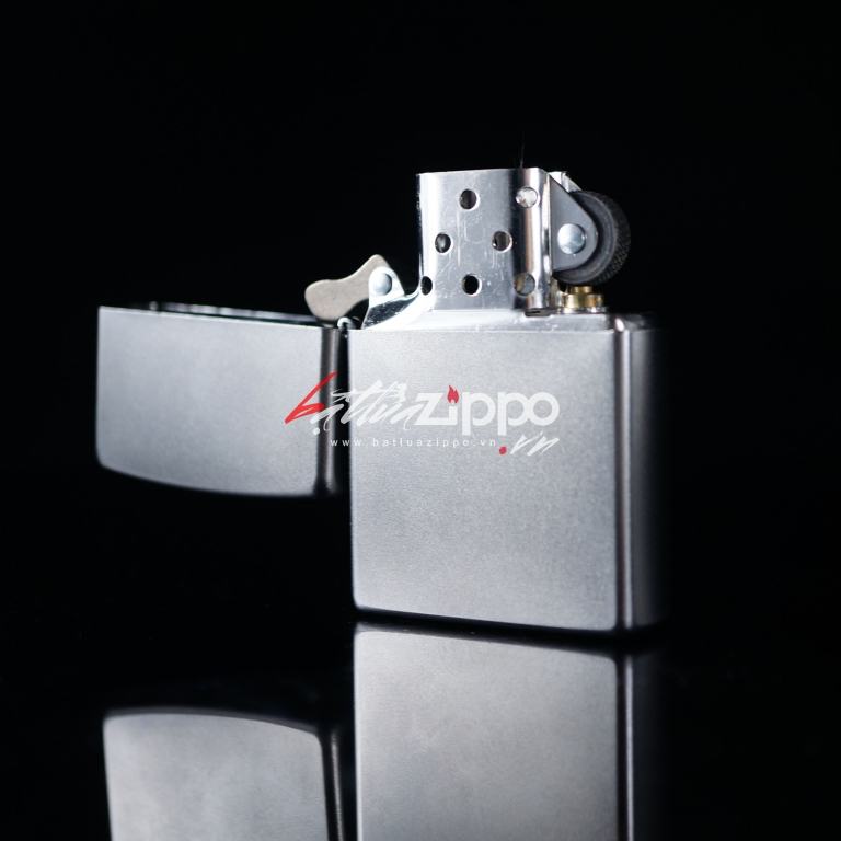 Bật Lửa Zippo Mạ Chrome Ánh Satin - SKU 205 – Zippo Satin Chrome