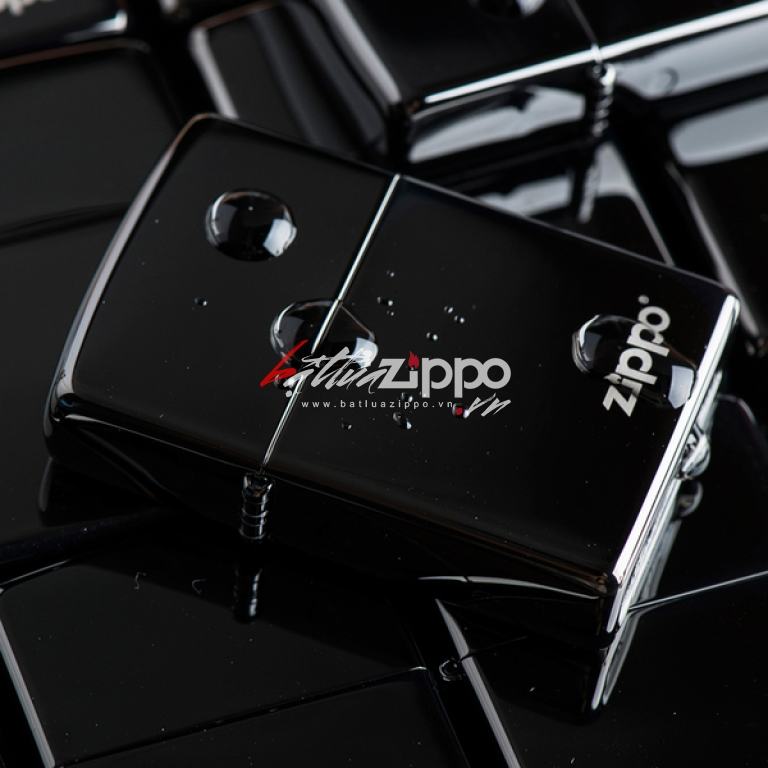 Bật Lửa Zippo Phủ Bóng Màu Đen Mun - Logo Zippo SKU 24756ZL – Zippo Ebony with Zippo Logo