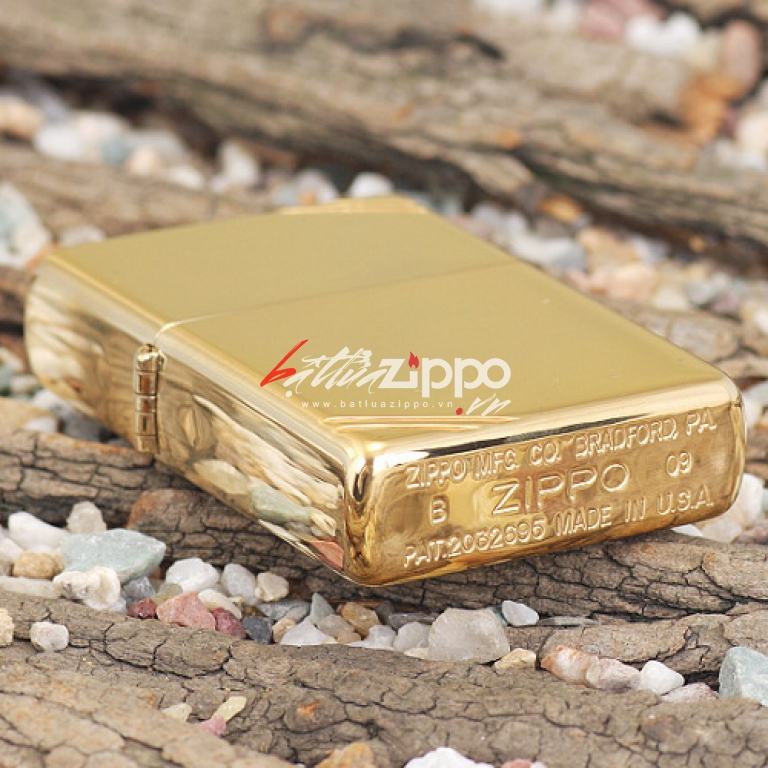 Bật Lửa Zippo 1937 Đồng Vàng Trơn Bóng Chặt Góc - SKU 270 – Zippo Vintage High Polish Brass