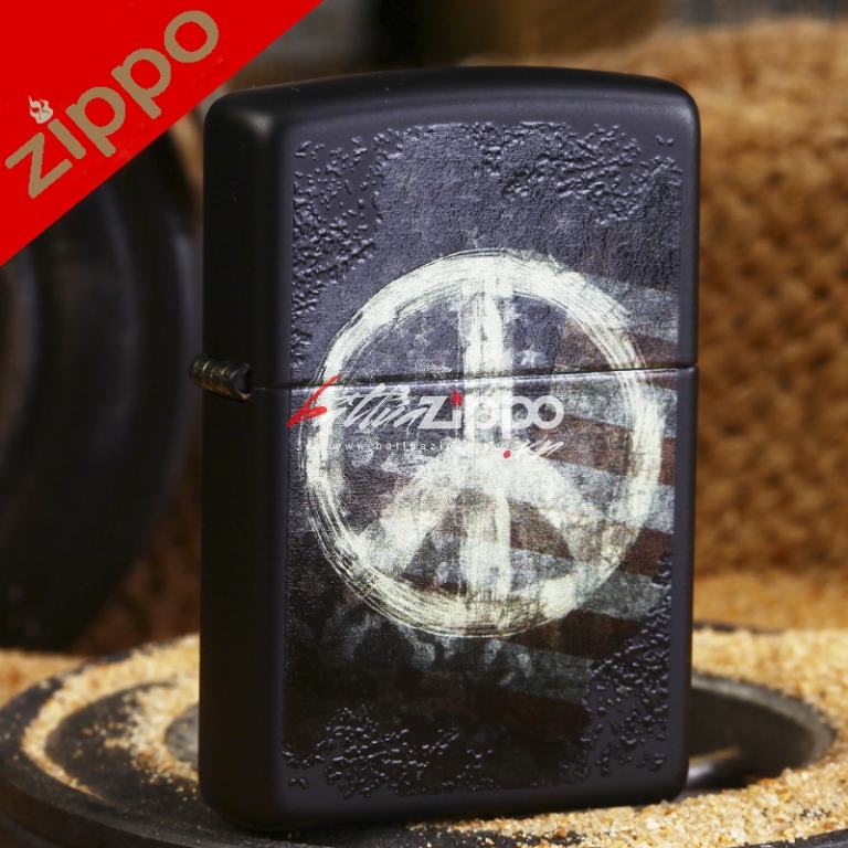 Bật lửa Zippo chính hãng in hình biểu tượng hoà bình