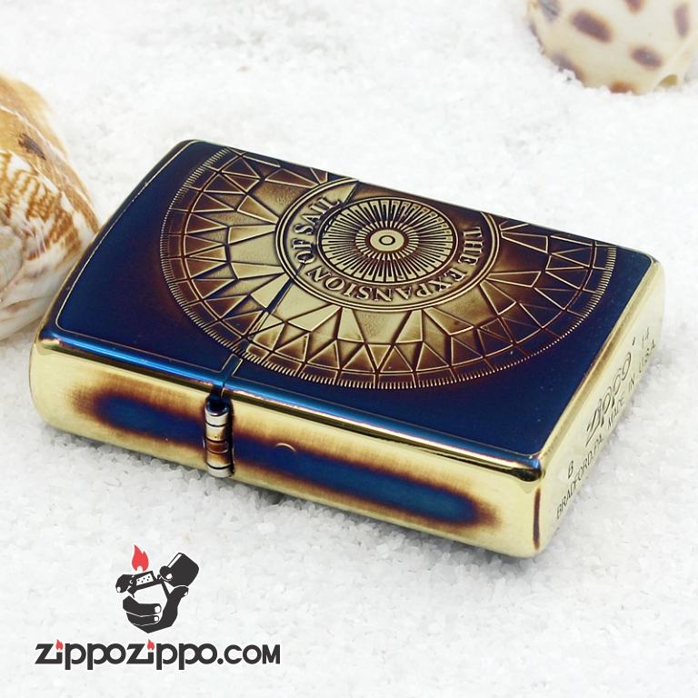 Bật lửa Zippo Đồng khắc hình la bàn