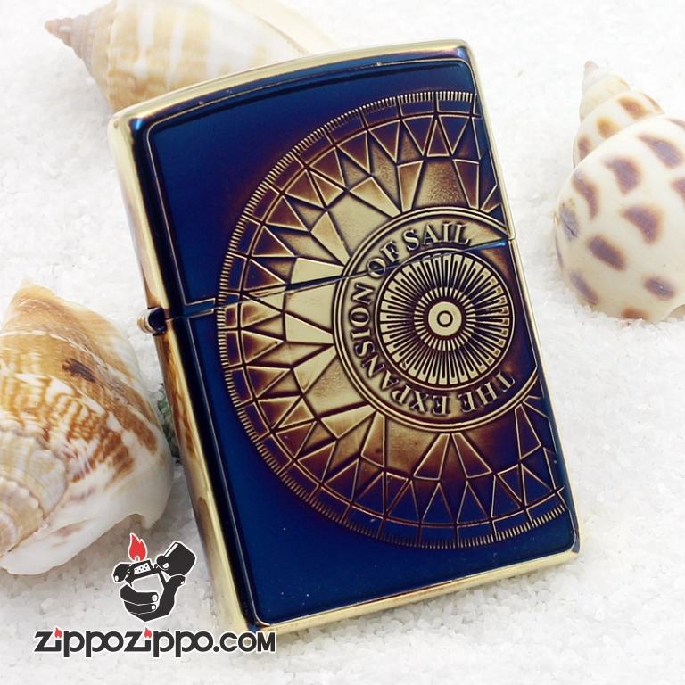 Bật lửa Zippo Đồng khắc hình la bàn