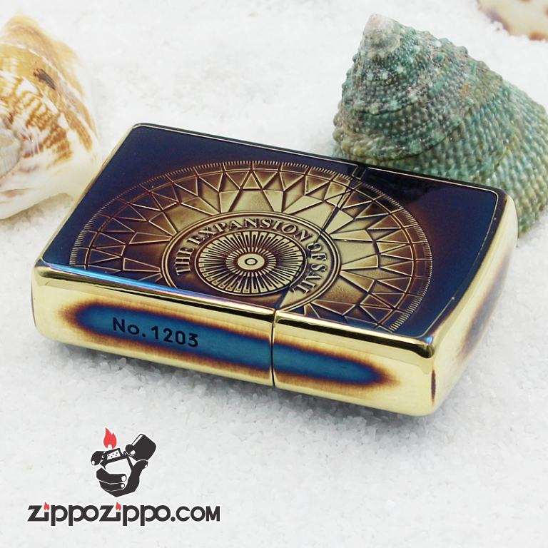 Bật lửa Zippo Đồng khắc hình la bàn