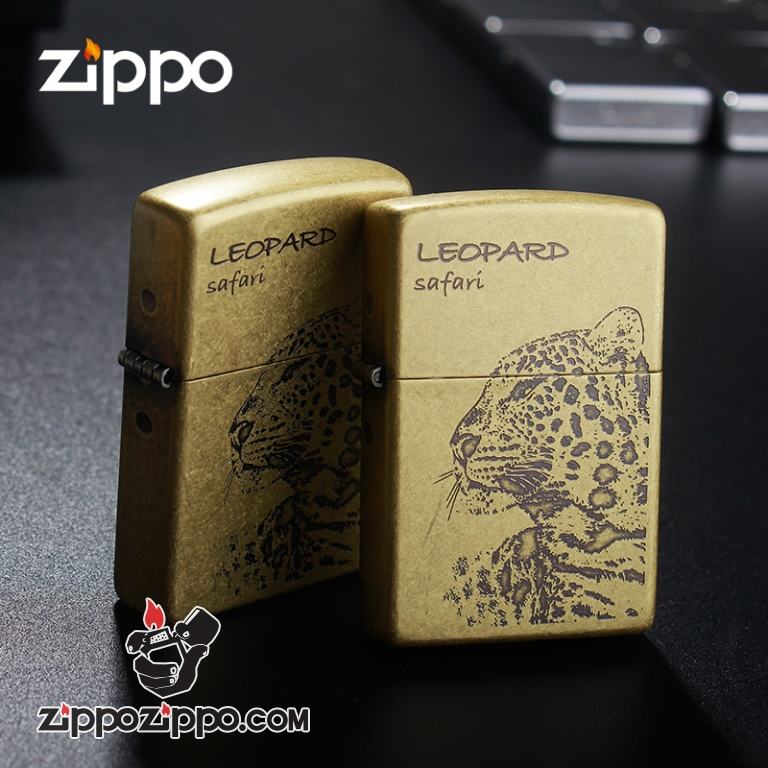 Bật lửa Zippo khắc hình báo phiên bản Leopard