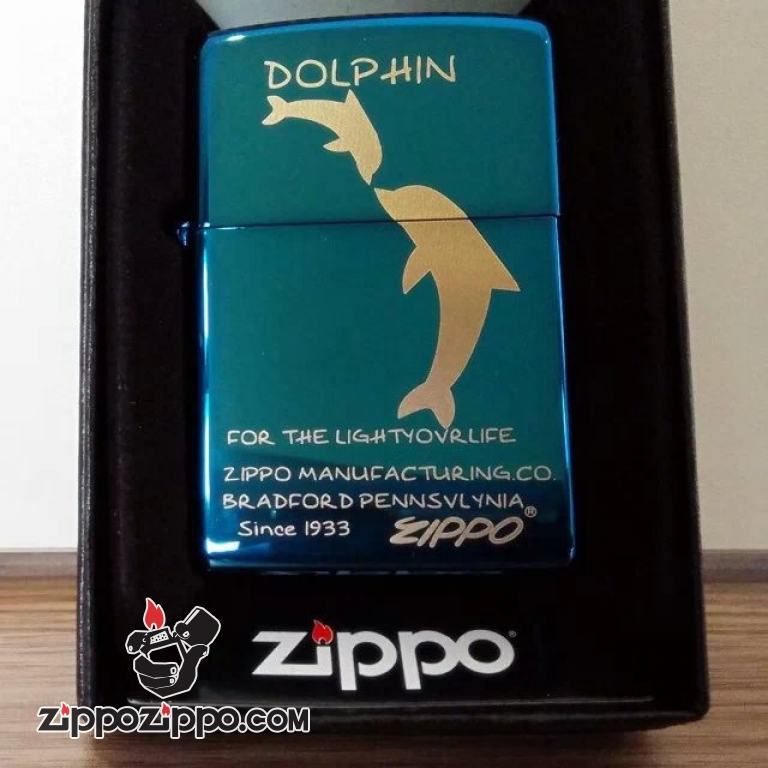 Bật lửa Zippo phiên bản Original in hình cá heo