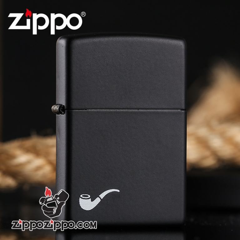 Bật Lửa Zippo Tẩu Sơn Tĩnh Điện Màu Đen - SKU 218PL – Zippo Black Matte Pipe