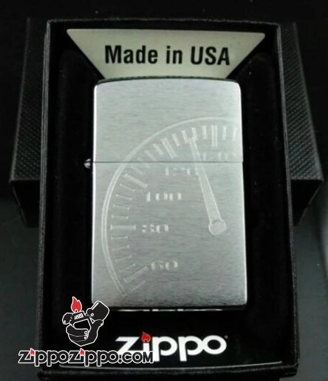 Bật lửa Zippo phiên bản Crom khắc đồng hồ