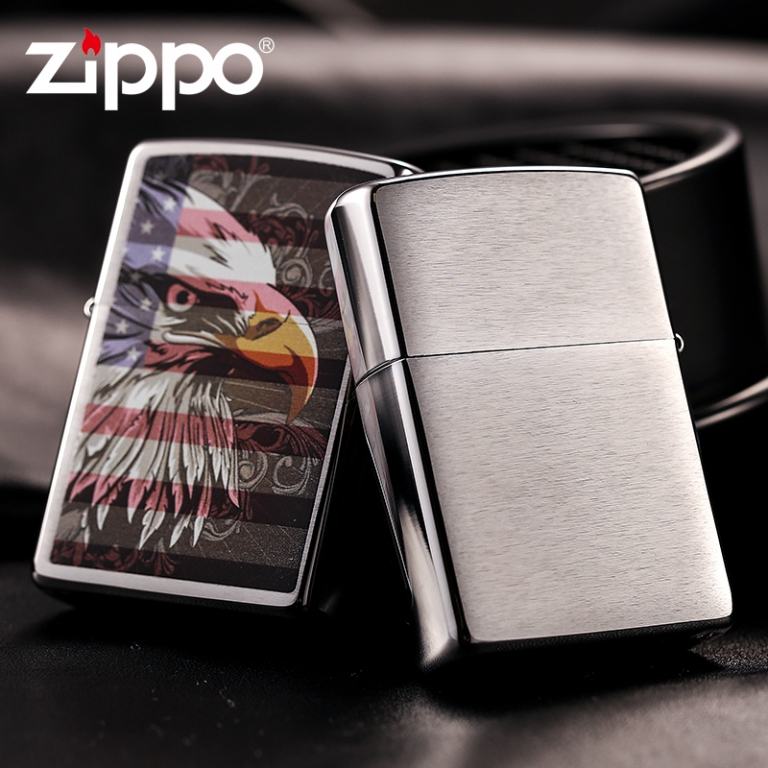 Bật lửa Zippo in hình đại bàng và cờ Mỹ