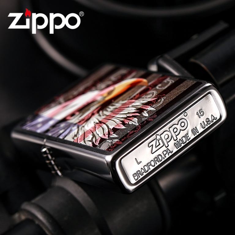 Bật lửa Zippo in hình đại bàng và cờ Mỹ