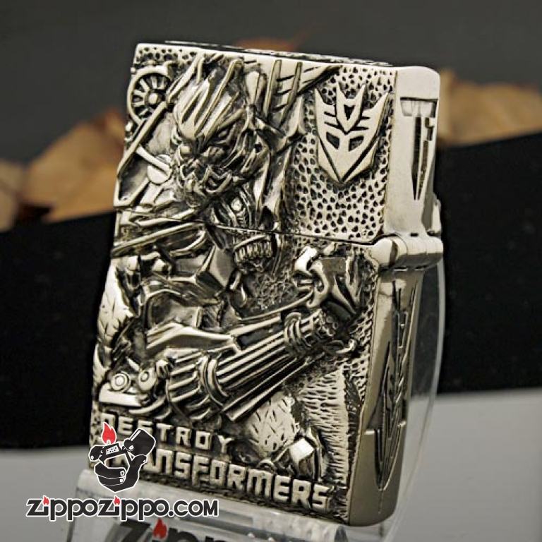 Bật lửa Zippo nguyên khối khắc phiên bản Transformers