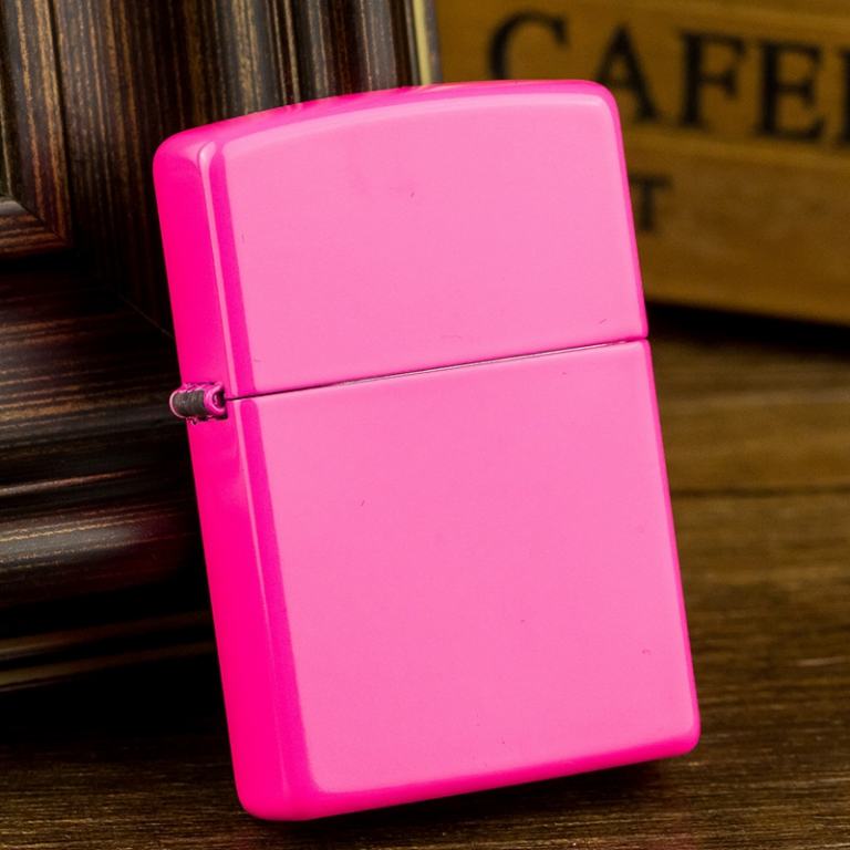 Bật Lửa Zippo Sơn Màu Hồng Neon - SKU 28886 – Zippo Neon Pink Matte