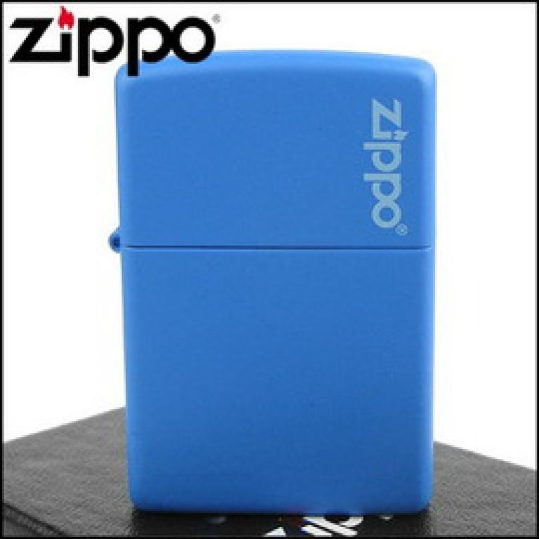 Bật Lửa Zippo Sơn Màu Xanh Việt Quất - Logo Zippo SKU 21124ZL – Zippo Blueberry Matte with Logo