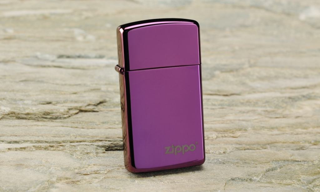 Bật Lửa Zippo Bản Nhỏ Sơn Màu Tím - Logo Zippo 28124ZL – Zippo Slim® High Polish Purple Zippo Logo