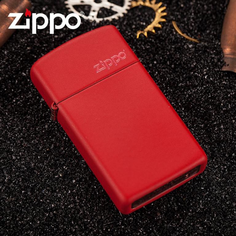 Bật Lửa Zippo Bản Nhỏ Sơn Màu Đỏ - Logo Zippo SKU 1633ZL – Zippo Slim® Red Matte