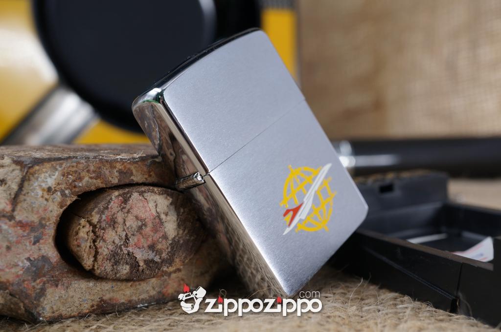 bật lửa zippo cổ logo máy bay sản xuất năm 1990