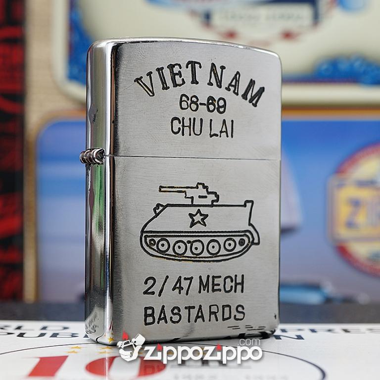 Bật lửa zippo chiến tranh việt nam sản xuất 2017 ( VIETNAM-CHU LAI 68-69 )