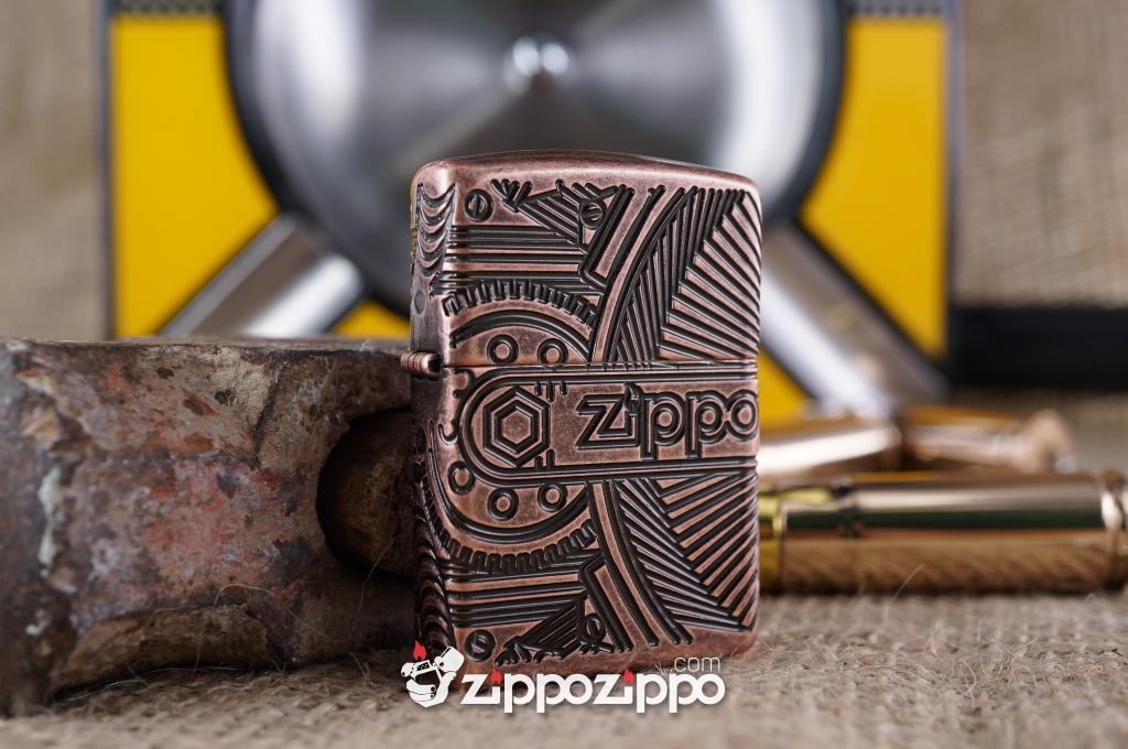 Zippo copper khắc 4 mặt 29523