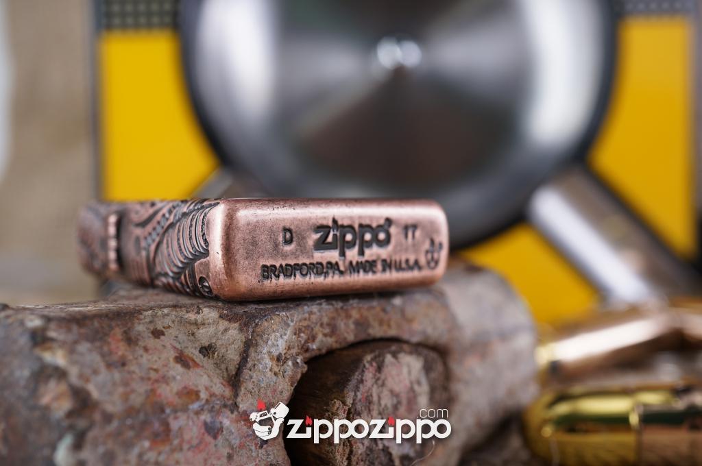 Zippo copper khắc 4 mặt 29523