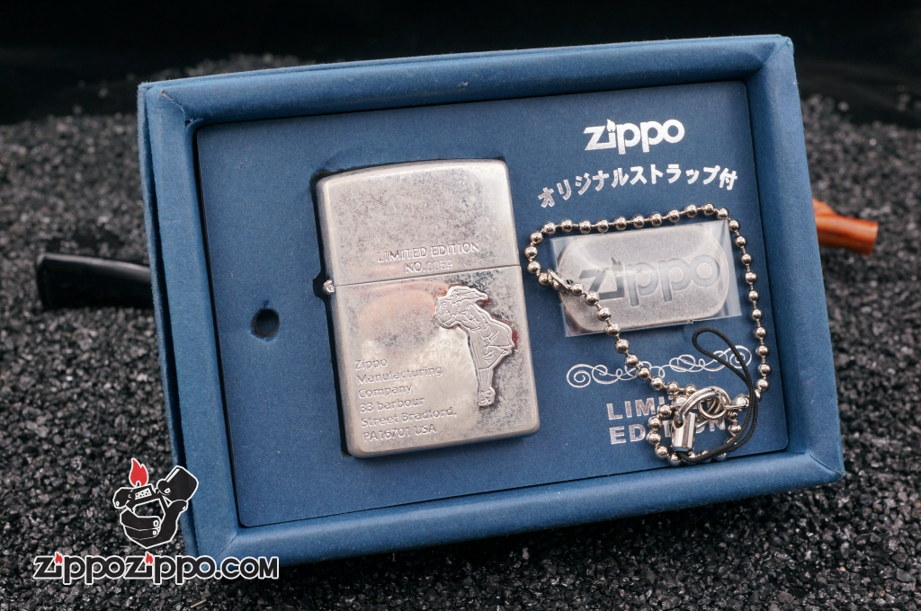 Bật Lửa Zippo Cổ Limeted + Cô gái tóc vàng XV ( 1999 )