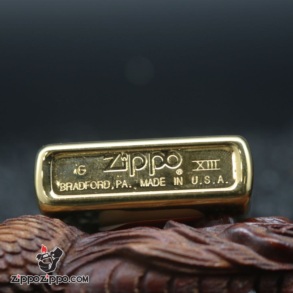 Bật Lửa Zippo Cổ Vàng bóng tầu chiến Sản Xuất Năm XII (1996 )