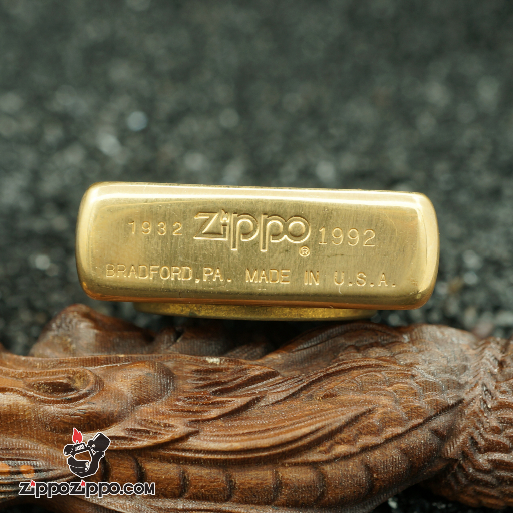 zippo cổ mầu đồng nguyên chất hình camel chu niên 1932 - 1992