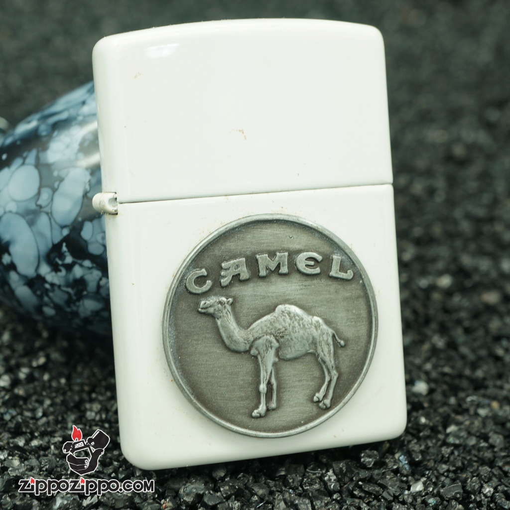 zippo cổ trắng logo camel lạc đà sản xuất năm 1995