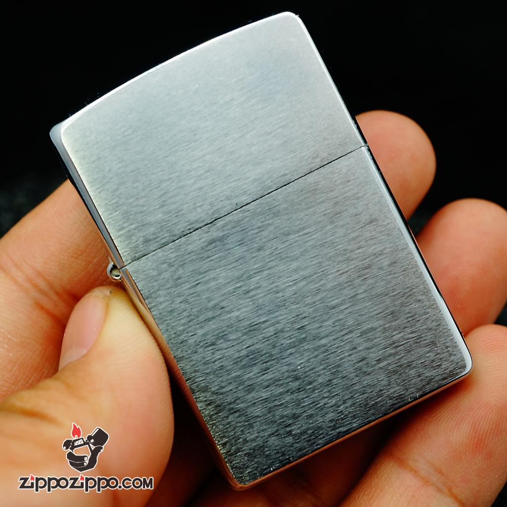 Zippo sản xuất 2002 chrome bạc xước cổ điển