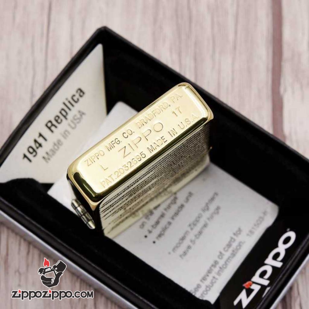 Bật Lửa Zippo Replica 1941 Khắc Nổi Màu Đồng Sang Trọng