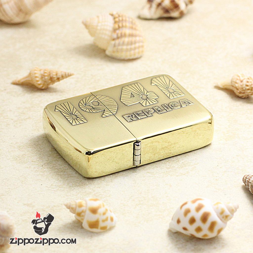 Bật Lửa Zippo Replica 1941 Khắc Nổi Màu Đồng Sang Trọng