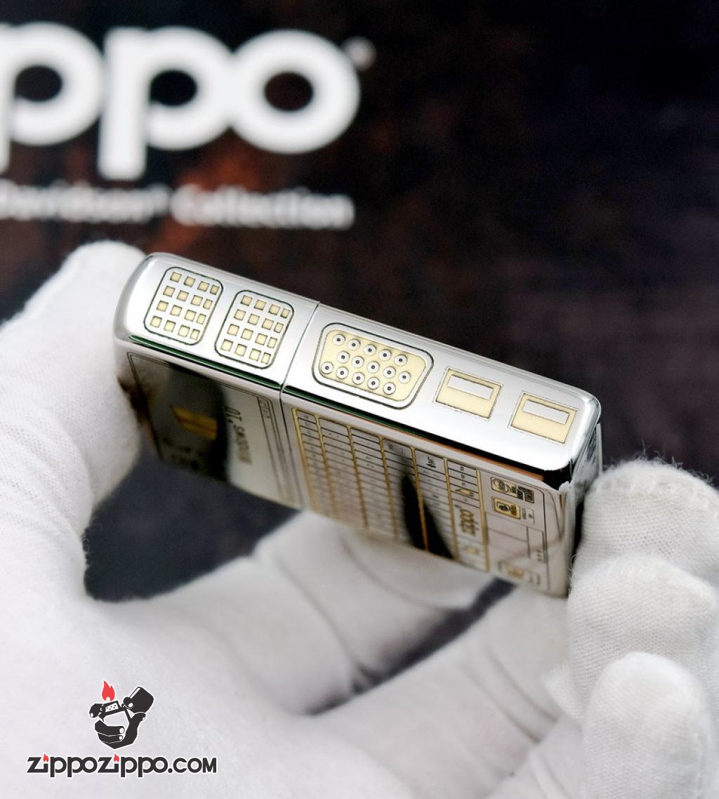Bật lửa Zippo chính hãng bản chrome khắc WIN 10 và bán phím zippo