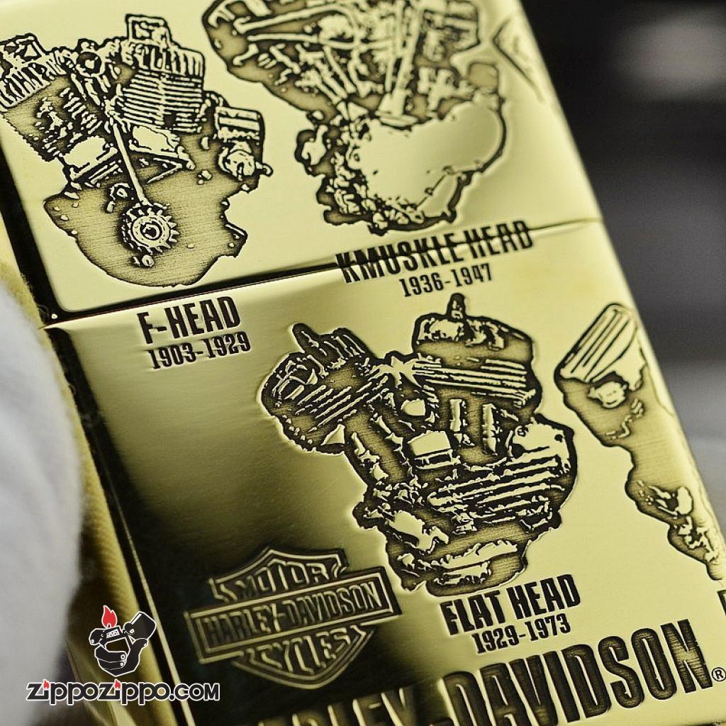 Zippo Chính Hãng đồng khối  Phiên Bản Động Cơ Harley Davidson