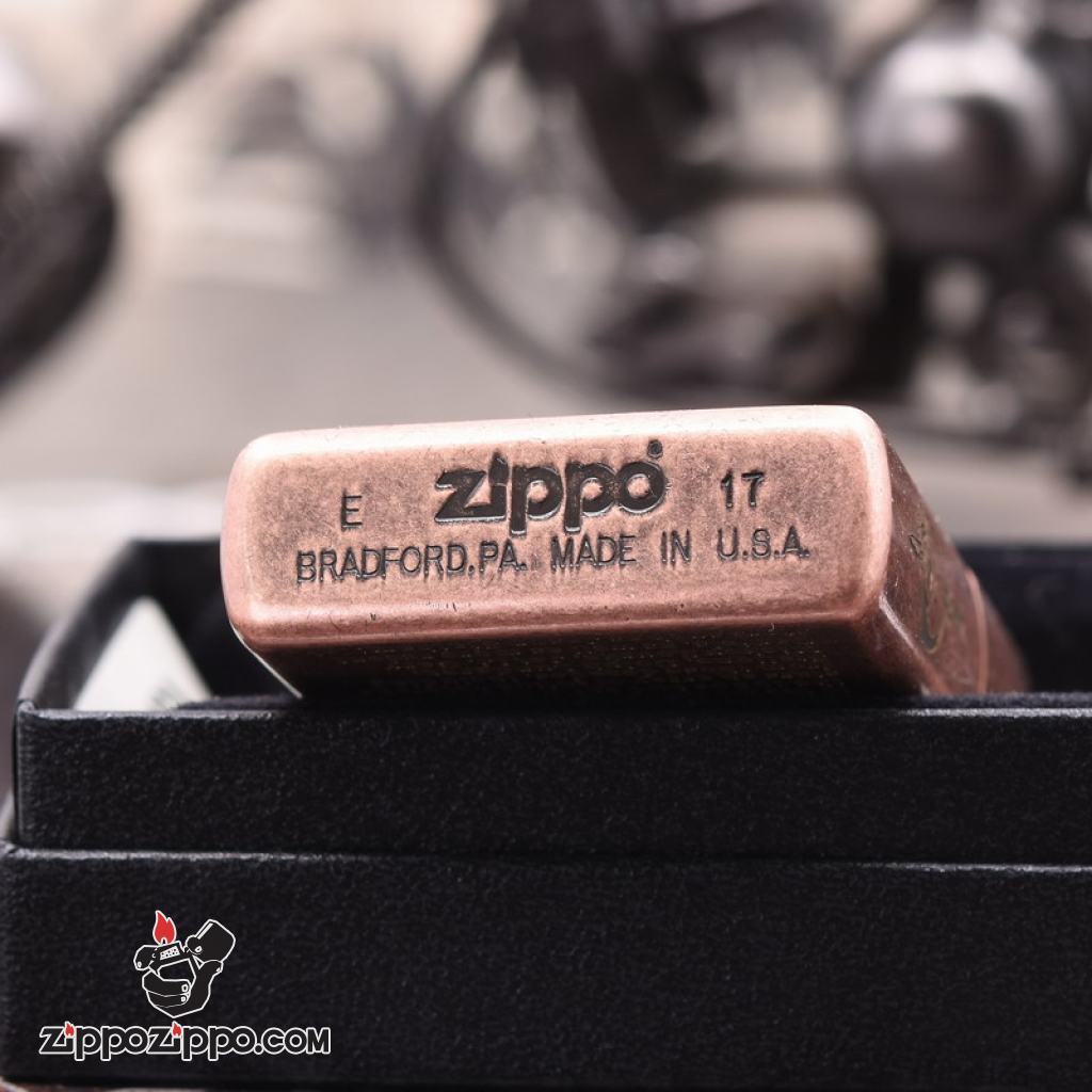 Bật lửa Zippo chính hãng khắc The Expendables Bản Mạ Antique Copper