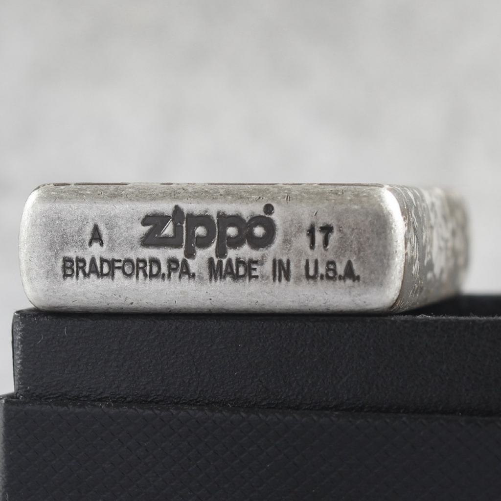 Bật lửa Zippo Chính Hãng Hoa Mẫu Đơn Mạ Antique Silver