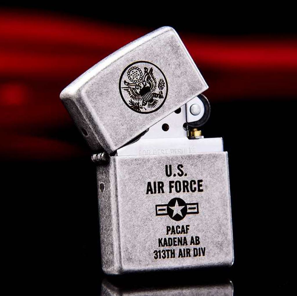Bật Lửa Zippo Chính Hãng Khắc Quân Đội U.S AIR FORCE Mạ Antique Silver