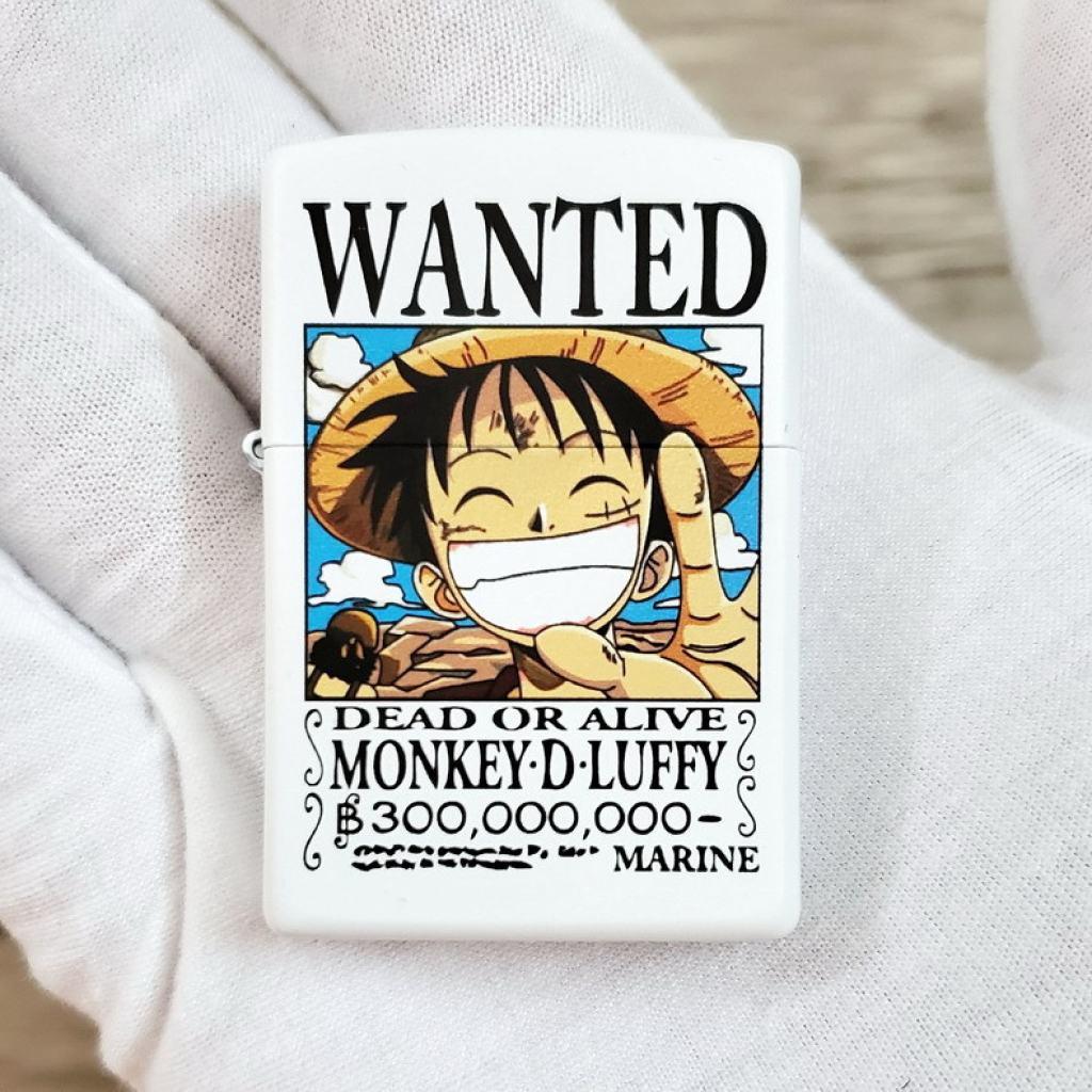 Bật Lửa Zippo Chính Hãng In Màu Wanted  Luffy Mũ Rơm