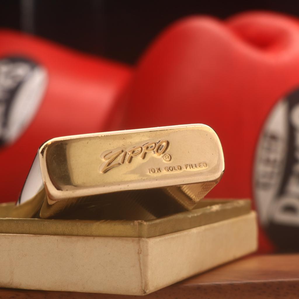 Zippo Bọc Vàng Nguyên Khối 10K Gold-Filled Sản Xuất Năm 1960s