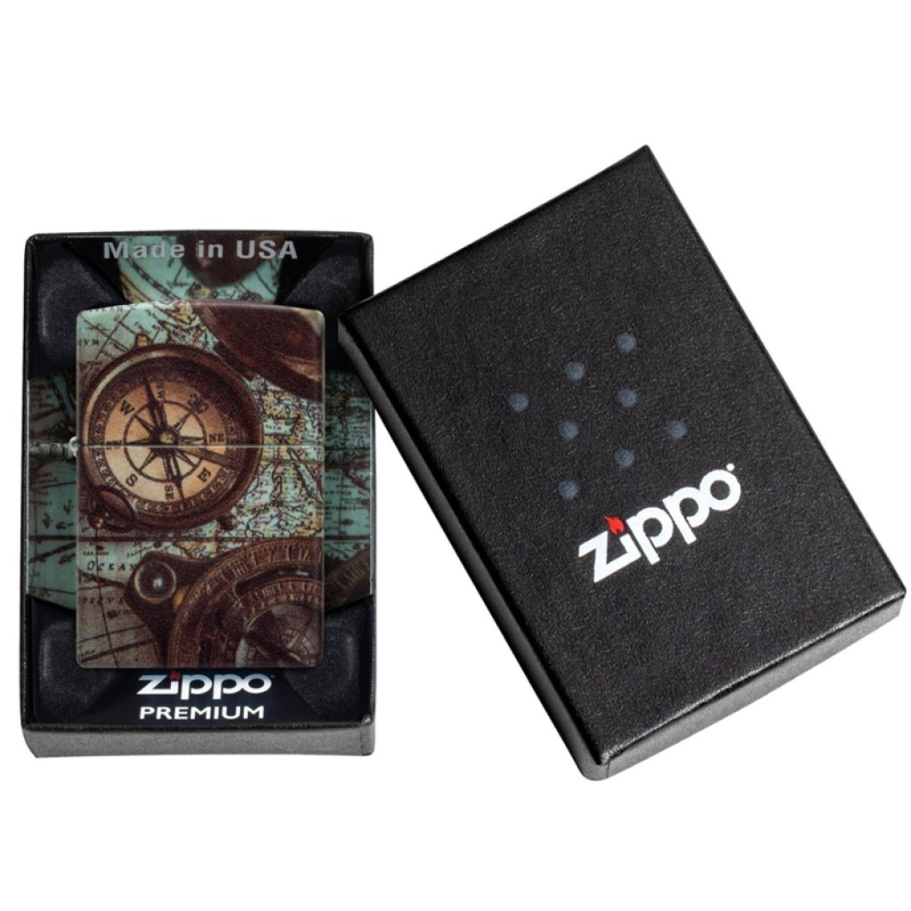 Zippo 49916 – Zippo Họa Tiết La Bàn Cổ Điển