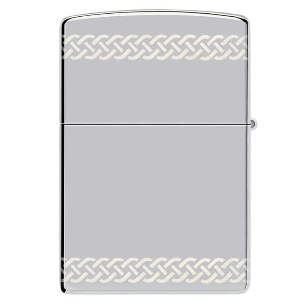 Zippo High Polish Chrome Clover Design – 48586