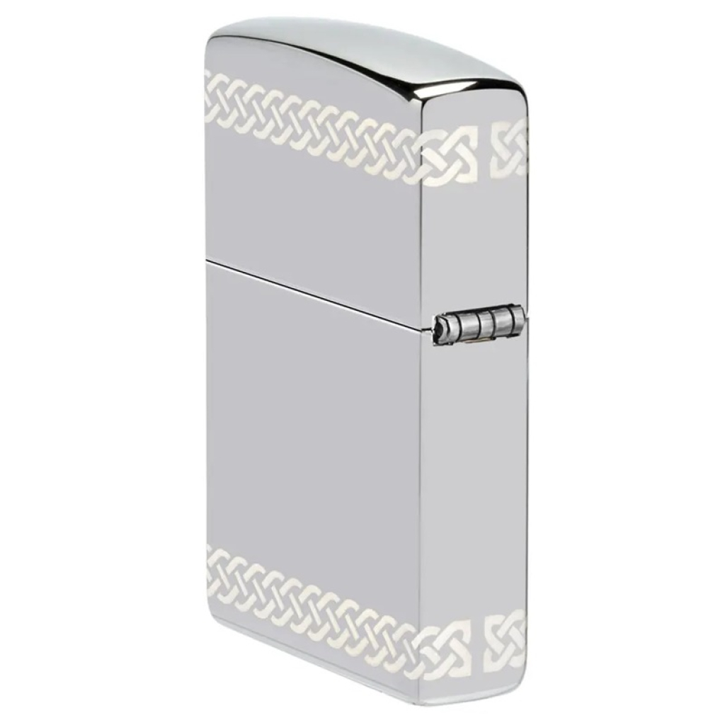 Zippo High Polish Chrome Clover Design – 48586