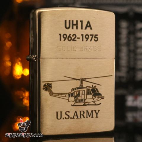 Bật Lửa Zippo 204B Khắc Máy Bay UH-1A