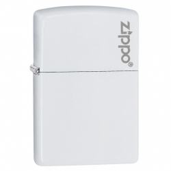 Bật Lửa Zippo Sơn Màu Trắng - Logo Zippo SKU 214ZL – Zippo White Matte With Logo - Mã SP: ZPC0128