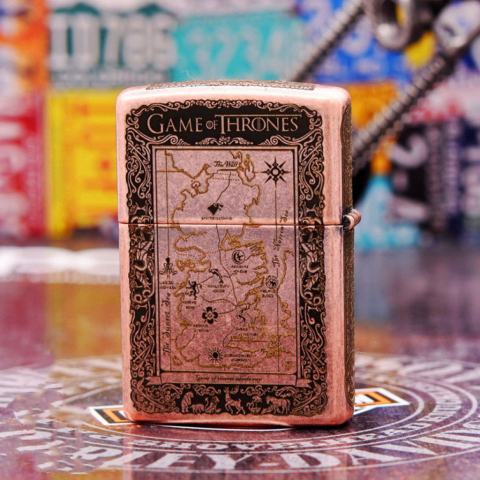Bật Lửa Zippo Antique Copper Khắc Game Of Thrones