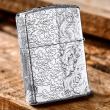 Bật Lửa Zippo Bạc Nguyên Khối Cao Cấp Chạm Khắc Long Phụng Chanh Đấu Bản Vỏ Mỏng