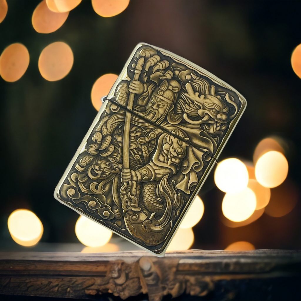 BẬT LỬA ZIPPO BẢN ĐỒNG TRƠN AMOR CHÍNH HÃNG KHẮC HÌNH 3D QUAN CÔNG ...