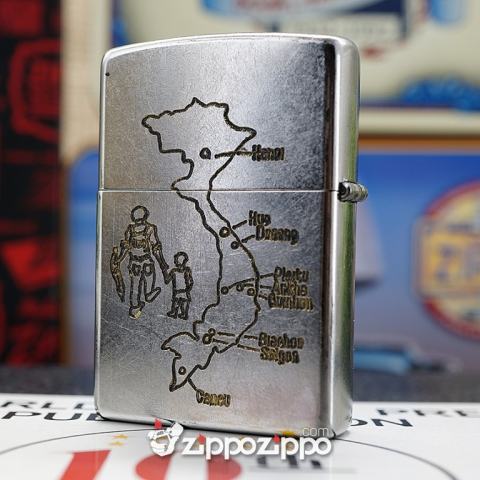 Bật lửa zippo chiến tranh việt nam đời sô ( Quảng Trị 66-67 )