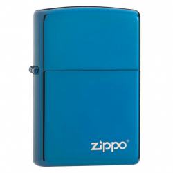 Bật Lửa Zippo Phủ Bóng Màu Xanh Sapphire - Logo Zippo SKU 20446ZL – Zippo Sapphire Zippo Logo - Mã SP: ZPC0186ZL