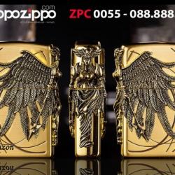 Bật lửa Zippo chính hãng Amazons Angel Ares phiên bản vàng - Mã SP: ZPC0055