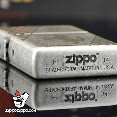 Bật lửa Zippo chĩnh hãng bạc cổ khắc Ferrari