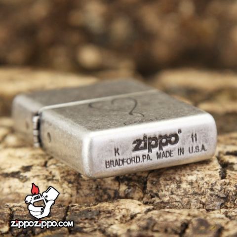 Bật lửa Zippo chính hãng Bạc cổ Love
